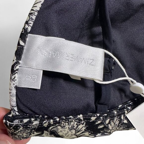 ZImmermann Women's Black Print Triangle Bikini Top US 2-4 C/D NWT - Picture 5 of 9